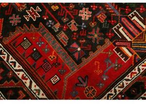 Tappeto Hamadan Stilizzato Rosso Marrone Scuro 137x225 Cm