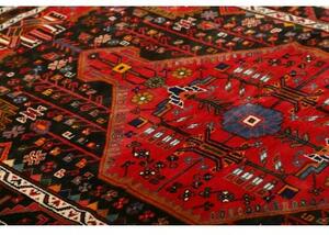 Tappeto Hamadan Stilizzato Rosso Marrone Scuro 137x225 Cm