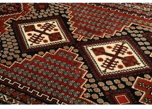 Tappeto Hamadan Stilizzato Rosso Mattone Blu Scuro 132x180 Cm