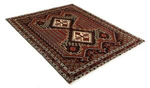 Tappeto Hamadan Stilizzato Rosso Mattone Blu Scuro 132x180 Cm
