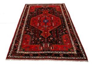 Tappeto Hamadan Stilizzato Rosso Marrone Scuro 137x225 Cm
