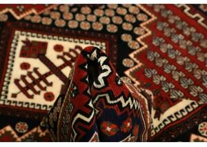 Tappeto Hamadan Stilizzato Rosso Mattone Blu Scuro 132x180 Cm