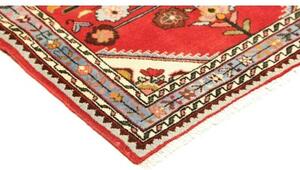 Tappeto Hamadan Stilizzato Rosso Azzurro 90x138 Cm