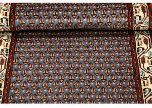 Tappeto Hamadan Geometrico Azzurro Rosso 62x126 Cm