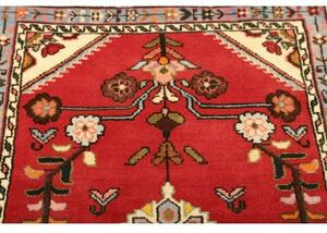 Tappeto Hamadan Stilizzato Rosso Azzurro 90x138 Cm