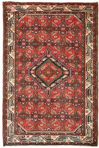 Tappeto Hamadan Stilizzato Rosso Blu Scuro 86x135 Cm