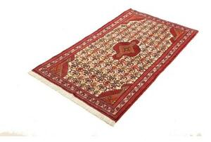 Tappeto Hamadan Stilizzato Rosso Avorio 75x130 Cm
