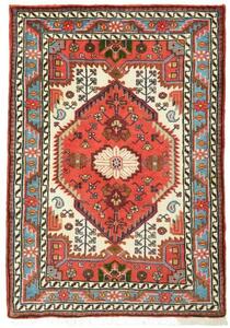 Tappeto Hamadan Stilizzato Rosso Corallo Avorio 86x125 Cm