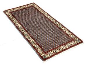 Tappeto Hamadan Geometrico Azzurro Rosso 62x126 Cm