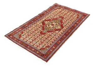 Tappeto Hamadan Stilizzato Rosso Mattone Beige 77x132 Cm