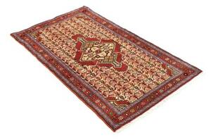 Tappeto Hamadan Stilizzato Rosso Mattone Beige 77x132 Cm