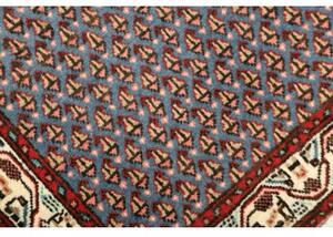 Tappeto Hamadan Geometrico Azzurro Rosso 62x126 Cm
