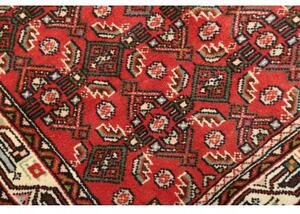 Tappeto Hamadan Stilizzato Rosso Blu Scuro 86x135 Cm