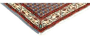 Tappeto Hamadan Geometrico Azzurro Rosso 62x126 Cm