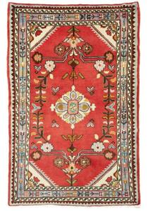 Tappeto Hamadan Stilizzato Rosso Azzurro 90x138 Cm