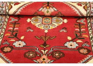 Tappeto Hamadan Stilizzato Rosso Azzurro 90x138 Cm