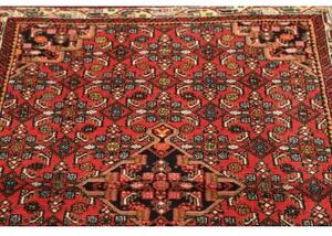 Tappeto Hamadan Stilizzato Rosso Blu Scuro 103x136 Cm