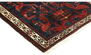 Tappeto Hamadan Stilizzato Blu Scuro Rosso 108x150 Cm