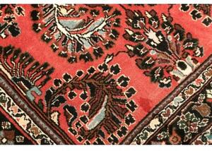 Tappeto Hamadan Stilizzato Rosso Nero 104x155 Cm