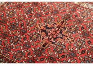 Tappeto Hamadan Stilizzato Rosso Blu Scuro 103x136 Cm