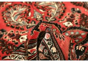 Tappeto Hamadan Stilizzato Rosso Nero 104x155 Cm