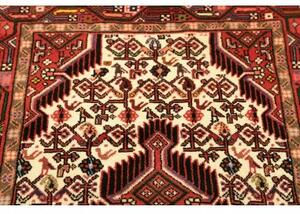 Tappeto Hamadan Stilizzato Rosso Mattone Avorio 77x125 Cm