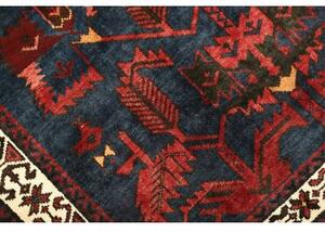 Tappeto Hamadan Stilizzato Blu Scuro Rosso 108x150 Cm