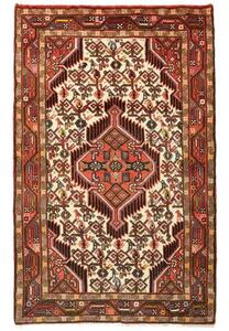 Tappeto Hamadan Stilizzato Rosso Mattone Avorio 77x125 Cm