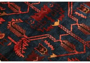 Tappeto Hamadan Stilizzato Blu Scuro Rosso 108x150 Cm