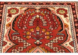 Tappeto Hamadan Stilizzato Rosso Mattone Avorio 72x138 Cm