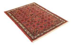 Tappeto Hamadan Stilizzato Rosso Blu Scuro 103x136 Cm