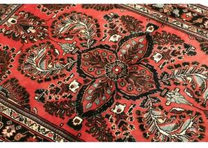 Tappeto Hamadan Stilizzato Rosso Nero 104x155 Cm