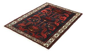 Tappeto Hamadan Stilizzato Blu Scuro Rosso 108x150 Cm