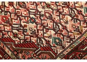 Tappeto Hamadan Stilizzato Rosso Avorio 83x142 Cm
