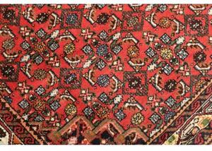 Tappeto Hamadan Stilizzato Rosso Blu Scuro 103x136 Cm