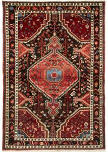 Tappeto Hamadan Stilizzato Rosso Scuro Nero 114x165 Cm