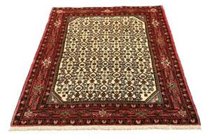 Tappeto Hamadan Stilizzato Avorio Rosso 104x148 Cm