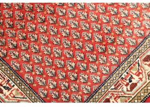 Tappeto Hamadan Stilizzato Rosso Avorio 110x150 Cm