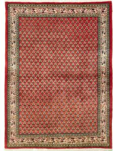 Tappeto Hamadan Stilizzato Rosso Avorio 110x150 Cm