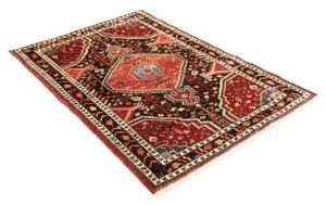 Tappeto Hamadan Stilizzato Rosso Scuro Nero 114x165 Cm