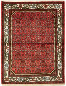 Tappeto Hamadan Stilizzato Rosso Avorio 112x141 Cm