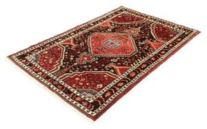 Tappeto Hamadan Stilizzato Rosso Scuro Nero 114x165 Cm