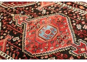 Tappeto Hamadan Stilizzato Rosso Scuro Nero 114x165 Cm