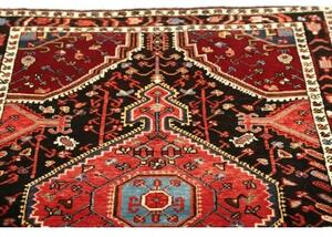 Tappeto Hamadan Stilizzato Rosso Scuro Nero 114x165 Cm