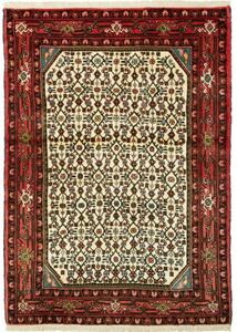 Tappeto Hamadan Stilizzato Avorio Rosso 104x148 Cm