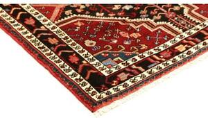 Tappeto Hamadan Stilizzato Rosso Scuro Nero 114x165 Cm