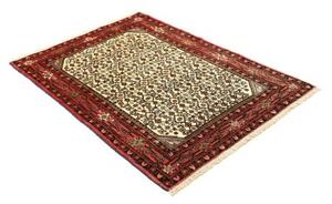 Tappeto Hamadan Stilizzato Avorio Rosso 104x148 Cm
