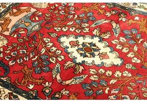 Tappeto Hamadan Figurativo Rosso Blu 110x154 Cm