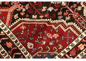Tappeto Hamadan Stilizzato Rosso Scuro Nero 114x165 Cm