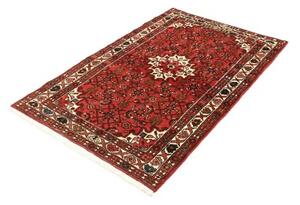 Tappeto Hamadan Stilizzato Rosso Avorio 104x155 Cm